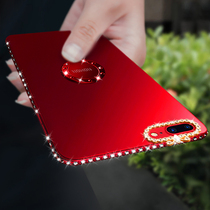 Apple 7plus mobile phone case 6s women iPhone silicone plus bracket 7 new soft 8 frosted rhinestone 6 six seven eight anti-fall fairy Net red ins same ultra-thin purple all-inclusive p