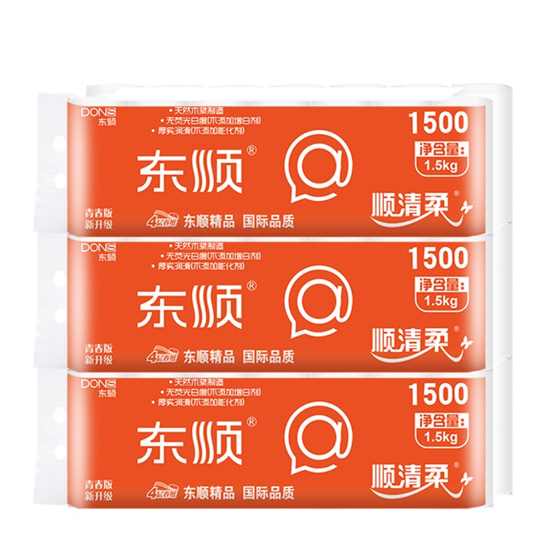 Dongshun Shunching soft toilet paper rolls toilet paper 4 floors 107g * 42 volumes Home strip coreless roll paper toilet paper toilet paper toilet paper toilet paper toilet paper toilet paper