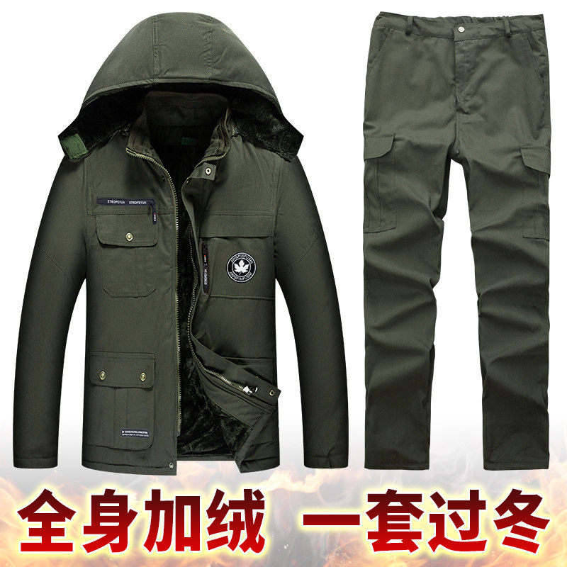 Winter workwear cotton clothes suit men Garching thickened Lauprotect cotton padded jacket Anti-cold and warm cotton clothes pure cotton welt anti-scalding