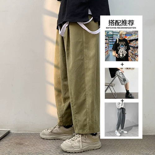 Летние ретро штаны, свободный прямой крой, в американском стиле, большой размер
