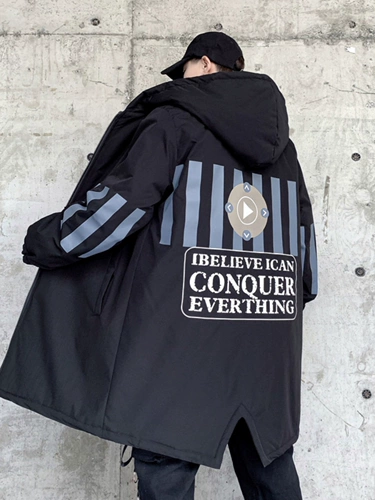 Зимняя модная куртка с капюшоном, США, средней длины, увеличенная толщина, оверсайз