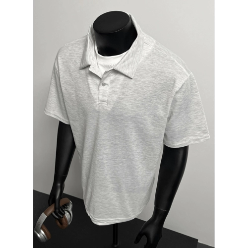 Летняя белая небольшая дизайнерская футболка с коротким рукавом, в американском стиле, воротник поло