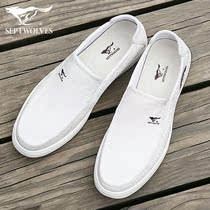 Seven Wolves Sailor Cloth Shoes Summer Casual Little White Shoes Man Shoes Breathable 100 Hitch Shoes Casual Shoes White Cloth Shoes Man