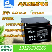 Sail 6-GFM-24 lead-acid maintenance-free battery 12V24AH machine room base station solar UPS EPS backup