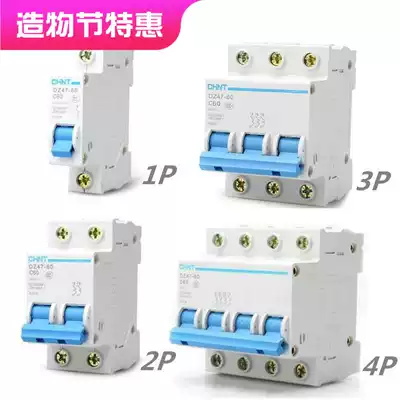 Chint DZ47 1P 2P 3P 4P 6A10A16A20A25A32A40AA60A C type miniature circuit breaker (MCB)