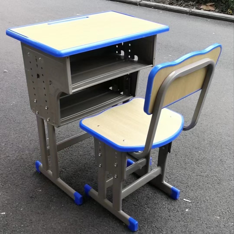 School-Style Thickened Double-Layer Desk and Chair Set, Direct Sales from the Manufacturer, Suitable for Tutoring Classes and Training Classrooms, Student Writing Desk School-Style Thickened Double-Layer Desk and Chair Set, Direct Sales from the Manufacturer, Suitable for Tutoring Classes and Training Classrooms, Student Writing Desk