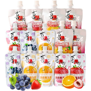 喜之郎吸的果冻爽0脂蒟蒻可吸袋装解馋零食