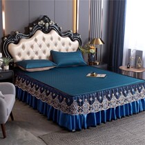 Summer Type of latex sandmat Three sets of green beds Gasawara Ice Silk Baby Breathable Sweat-absorbing Foldable Bed Skirt 3