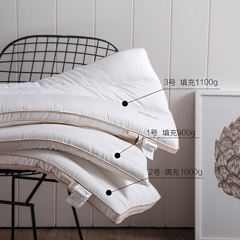 Sleeping Antibacterial Pillow Thin Pillow Adult Flat Neck Pillow Infant Children Pillow Low Pillow Core Thin Single Export Quality