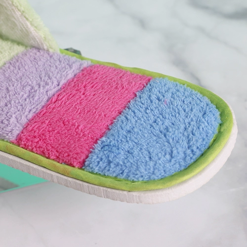 Радужные коралловые демисезонные тапочки