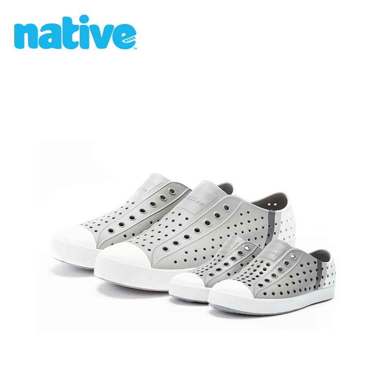 Native men's and women's shoes parent-child shoes children's shoes gradient printing Jefferson sandals EVA hole shoes