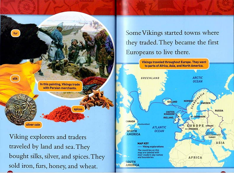 English truyện tranh gốc National Geographic Kids level2: Viking National Geographic lớp tiểu học đọc sách ảnh cho trẻ em Tiếng Anh Giác Ngộ