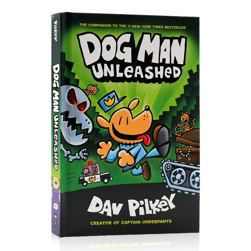 cuộc phiêu lưu chó thám tử 2 truyện tranh nguyên bản tiếng Anh The Adventures of Dog Man Unleashed Superman quần lót đội trưởng với sách truyện tranh của tác giả Dav Pilkey trẻ em