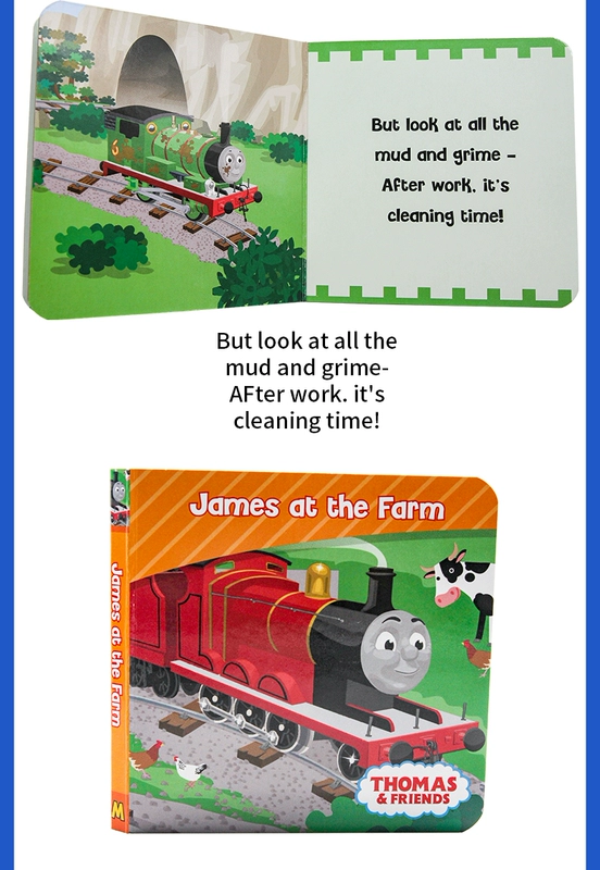 Thomas and Friends Pocket Thư viện Thư viện Thomas và bạn bè một chút tiếng Anh gốc truyện tranh Sáu cọ tông cuốn sách câu đố cho trẻ em chơi trên trang bìa sau của truyện tranh Việt Việt đầu máy hình dung sách