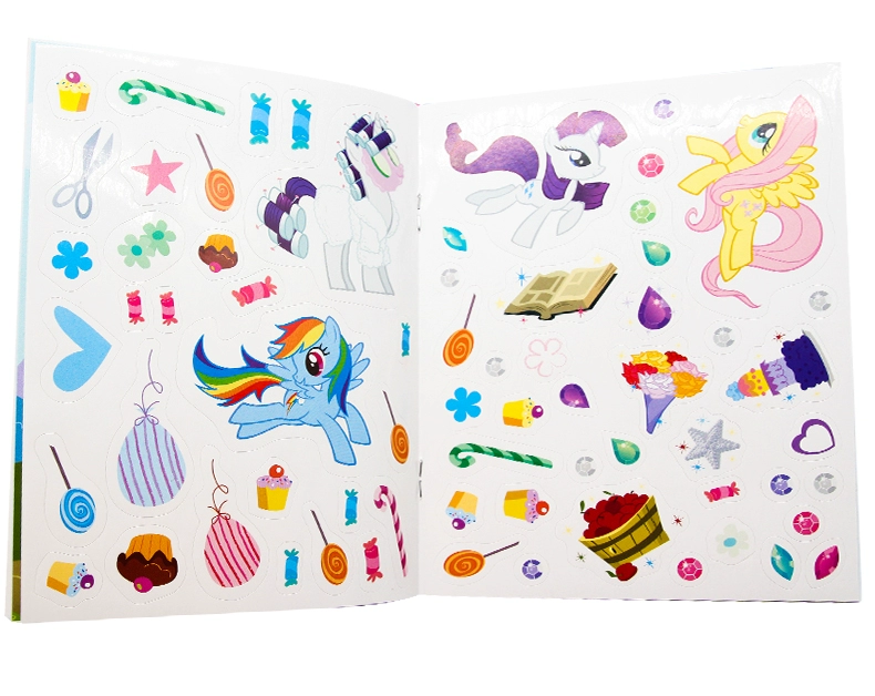 Nhỏ Ma Baoli 4 sách hoạt động tiếng Anh truyện tranh gốc My Sticker Book Collection hơn 700 dán My Little Pony sách bốn hộp quà nạp mylittlepony 0-3-6 tuổi