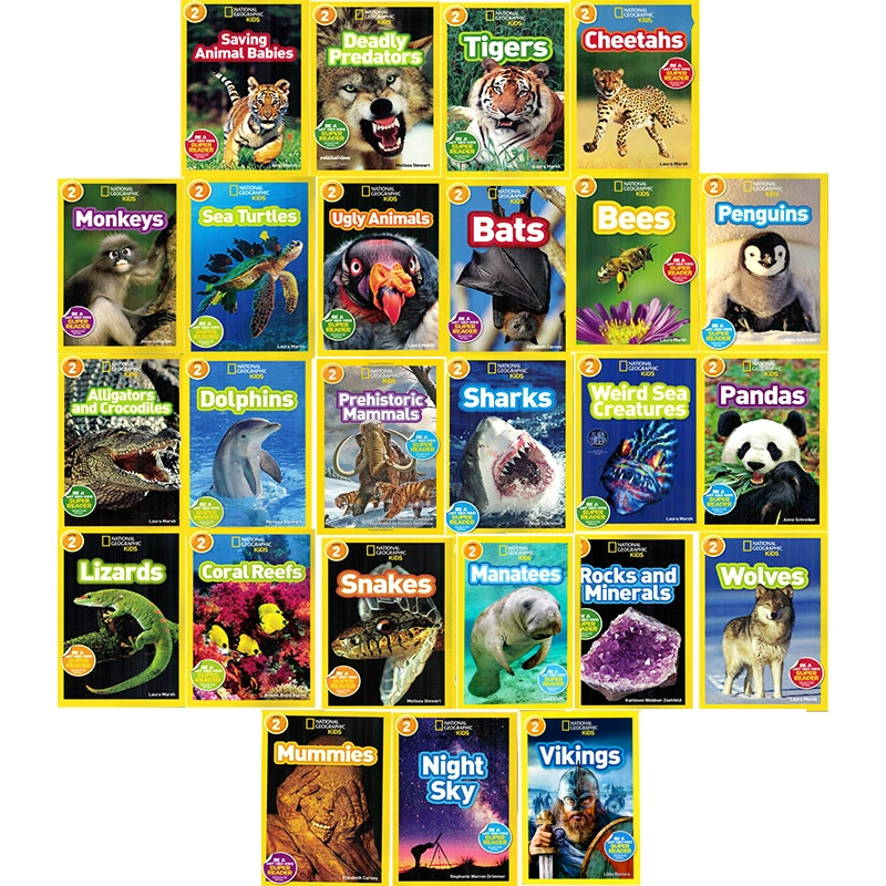 Nguyên bản tiếng Anh National Geographic Kids mức 2 con vật nhân đạo chặt chẽ việc bán 25 National Geographic lớp đọc sách thiếu nhi phiên bản đầy màu sắc của độc giả cuốn sách bách khoa toàn thư