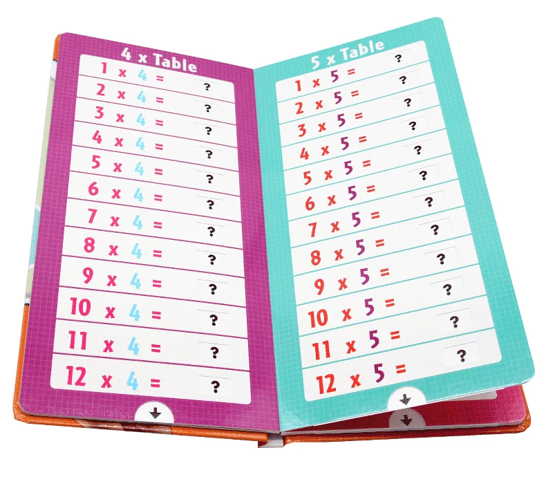 Times Bàn Math sách nhân bảng toán học cùng nhau bán chính tả tiếng Anh Spelling3 truyện tranh gốc Một Pull-the-Tab Book với bút lau Rewritable giải trí