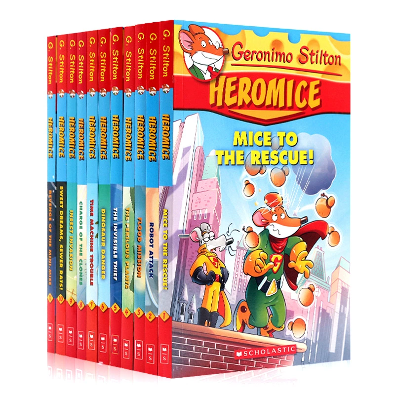 Chuột phóng anh hùng chuột 11 bản gốc tiếng Anh Geronimo Stilton Heromice sách lãi chương sách cầu bên ngoài của trẻ em được công bố bởi Scholastic trẻ Adult Fiction