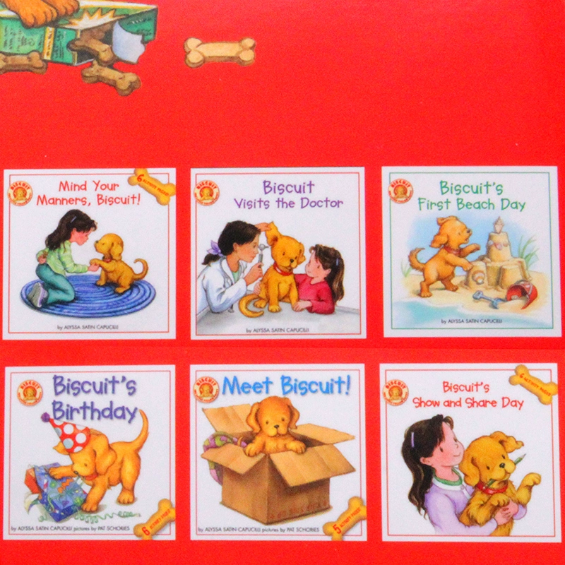 English truyện tranh gốc Biscuit Take-Cùng 6 Sách Box Set nhỏ chó bánh quy hộp quà 6 Wang Pei Ting đề nghị danh sách các sách 3-6-9 tuổi English Giác Ngộ cuốn sách truyện tranh câu chuyện chúc ngủ ngon túi du lịch