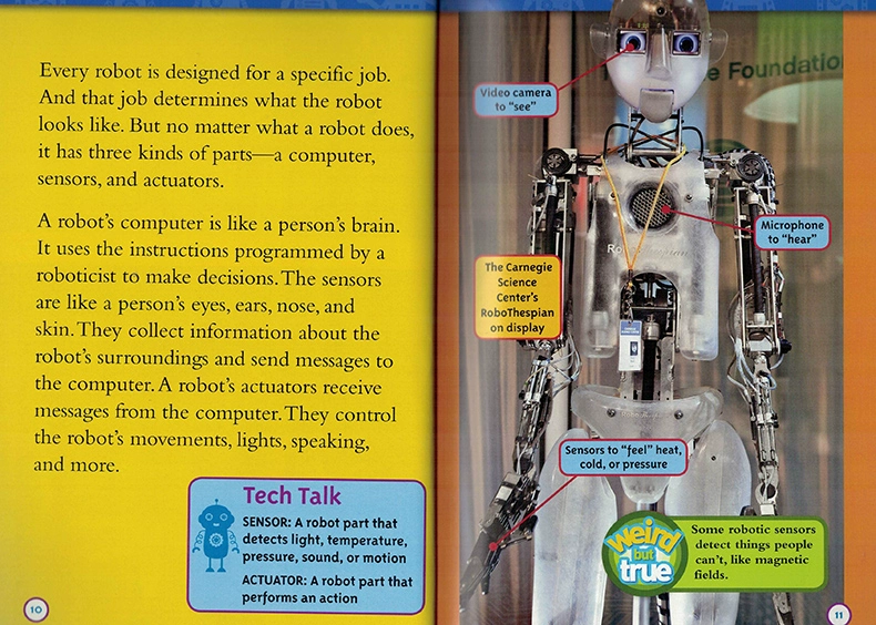 English truyện tranh gốc National Geographic Kids Level3: Robot National Geographic lớp tiểu học đọc sách ảnh cho trẻ em Tiếng Anh Giác Ngộ