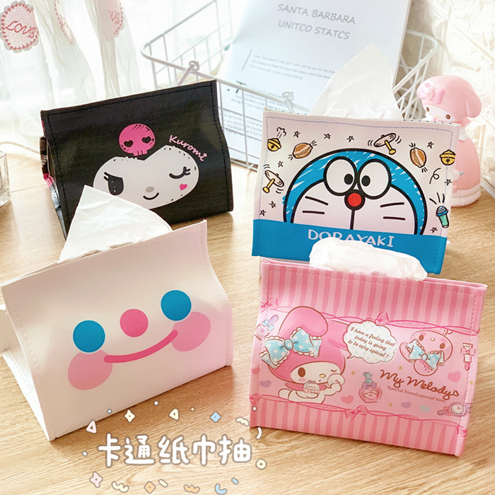 Girl's heart Japanese cute paper towels pumping Stitch PU paper towels pumping pudding dog home car leather tissue box