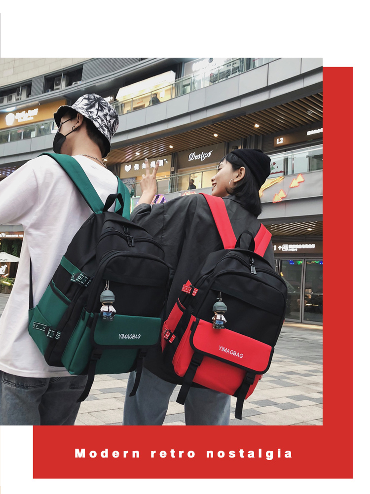 Ba lô nam xu hướng thời trang Ba lô Phiên bản Hàn Quốc của học sinh trung học phổ thông Harajuku thủy triều thương hiệu túi lớn học sinh nữ - Ba lô balo đeo chéo nam