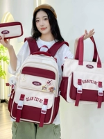 Ранец, вместительный и большой высококачественный милый универсальный рюкзак со сниженной нагрузкой, для средней школы, защита позвоночника