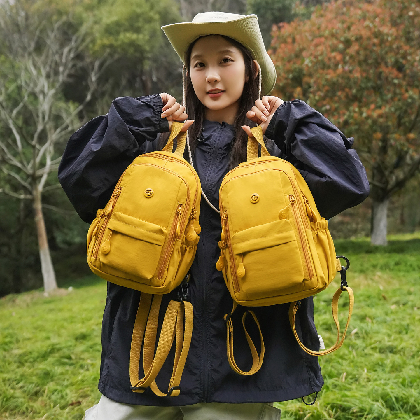 Women's multifunctional chest bag for outdoor sports and leisure