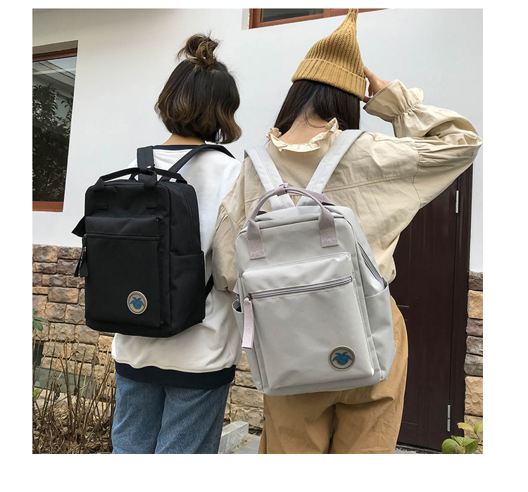 Bf gió túi nữ Sen ba lô Phiên bản Hàn Quốc của học sinh trung học Harajuku ulzzang vải ba lô đường phố đơn giản - Ba lô balo đi học nữ cấp 1