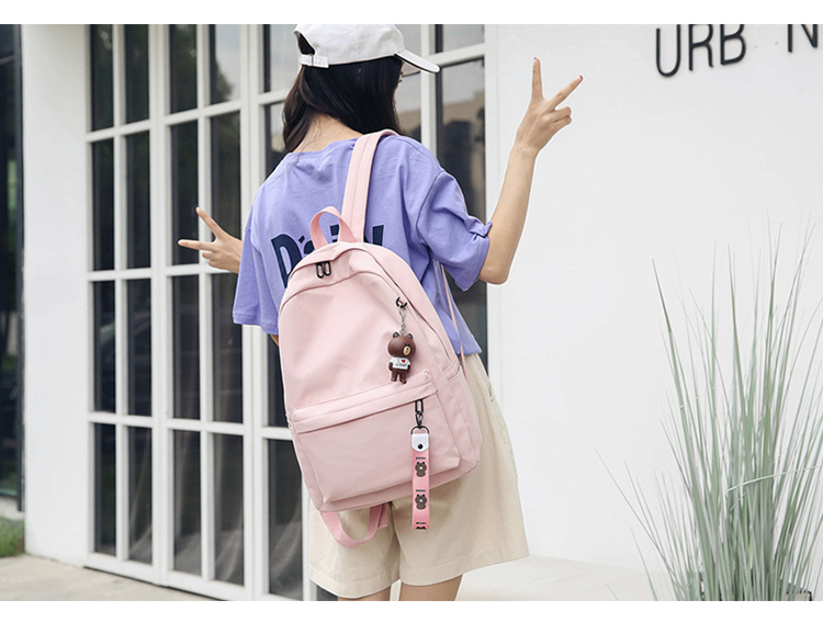 Túi nữ phiên bản Hàn Quốc Harajuku ulzzang học sinh trung học cơ sở học sinh trung học ba lô hoang dã đơn giản ins siêu lửa ba lô - Ba lô balo nữ đẹp đi học