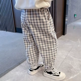 Демисезонные бархатные детские спортивные штаны, в западном стиле, 5 лет