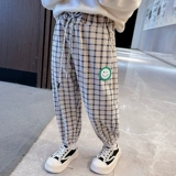 Демисезонные бархатные детские спортивные штаны, в западном стиле, 5 лет