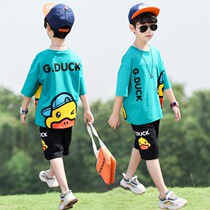 Official flagship store official website Barrabala childrens clothing boys and childrens short-sleeved childrens summer sports suit tide