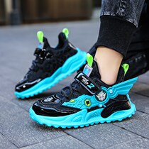 ABC Boy Shoes Spring Autumn Tide Leather Noodles Waterproof Children Sneakers 2021 Autumn Children Shoes Elementary School Kids Casual