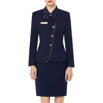 Flight Attendant Uniform Career Suit Womens Business Hall Hotel Front Desk Reception Guest Room Attendant Working Suit Jacket Skirt