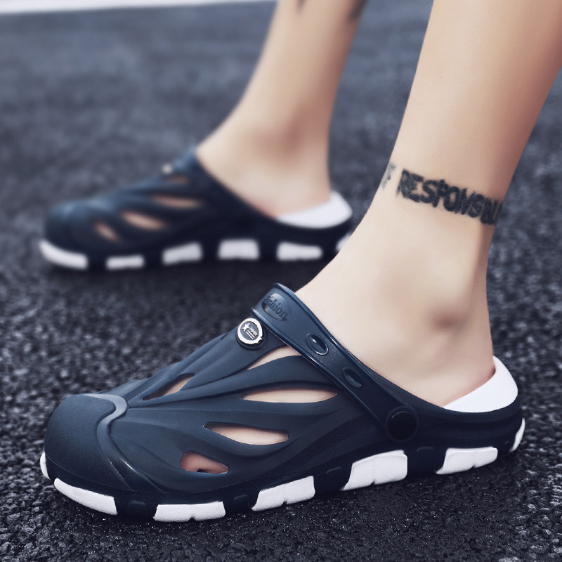 Sandshoes Men's Cave Shoes Men's Slippers Beach Shoes Summer Sandals Men's - lined anti-slip outdoor slippers trendy