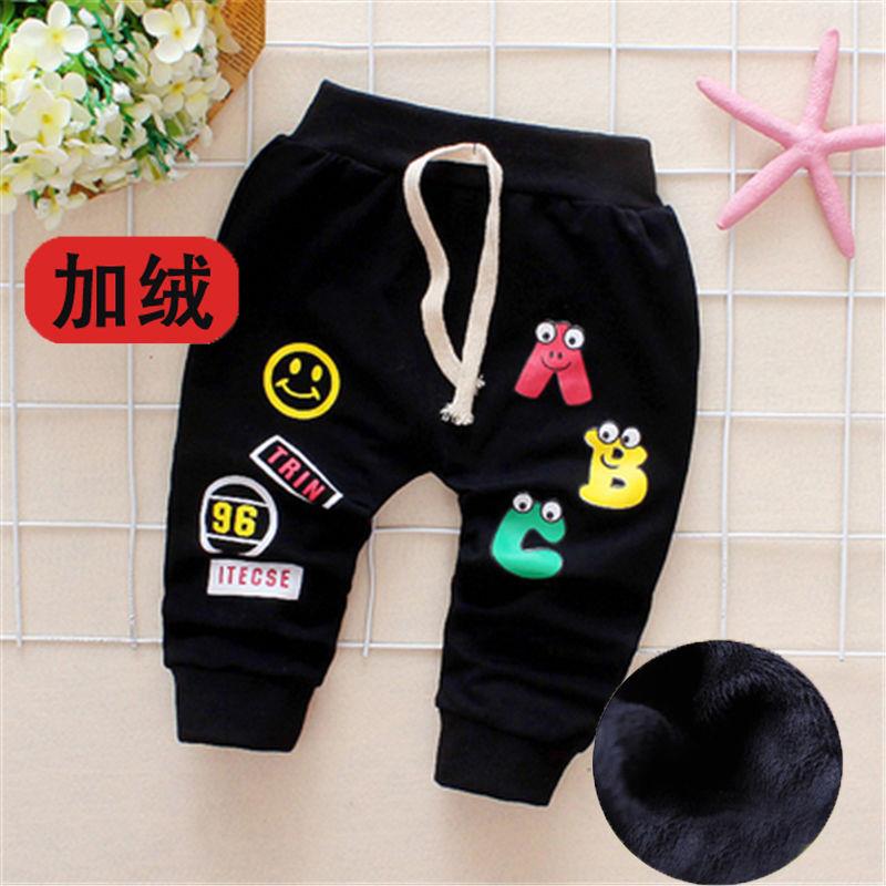 Nam và nữ cộng với nhung 0-6 năm chàng trai cũ sweatpants mùa xuân và mùa thu bé quần trẻ em nam quần đơn quần trẻ sơ sinh nam