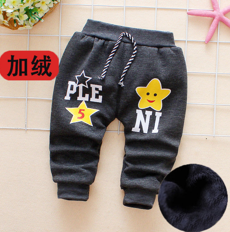 Nam và nữ cộng với nhung 0-6 năm chàng trai cũ sweatpants mùa xuân và mùa thu bé quần trẻ em nam quần đơn quần trẻ sơ sinh nam