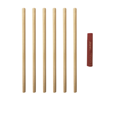 【马利】6支原木铅笔+送油画棒