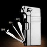 Креативная зажигалка подходит для мужчин и женщин, ветрозащитный универсальный кальян, мундштук