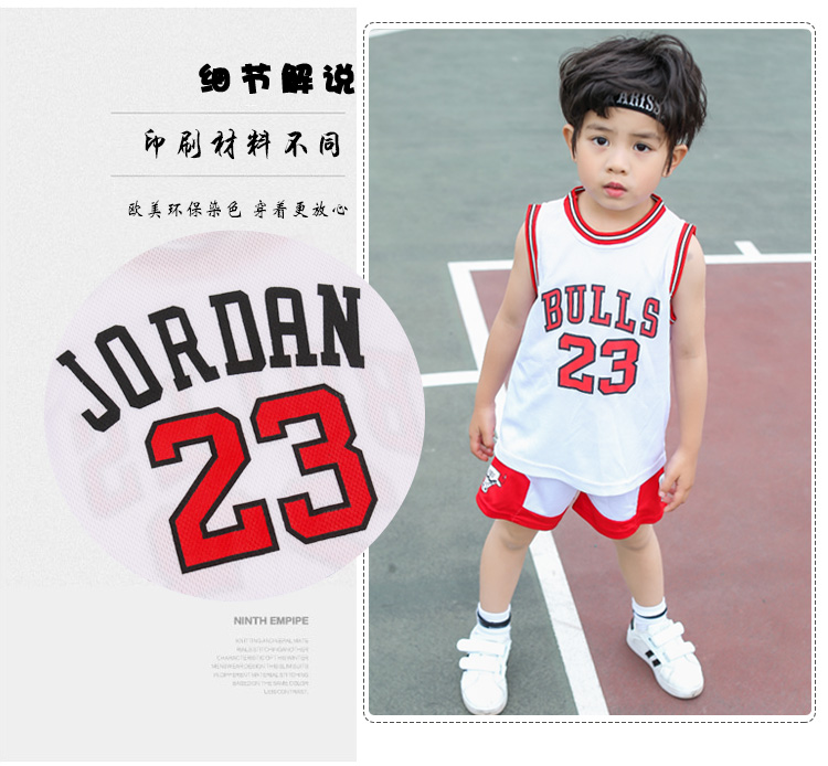 Trẻ em đồng phục bóng rổ phù hợp với mùa hè cậu bé thể thao jersey trường tiểu học cậu bé Curry mùa hè mẫu giáo trang phục túi đựng banh bóng rổ	