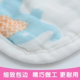 Детский нагрудник для новорожденных, хлопковый марлевый демисезонный слюнявчик для кормящих грудью, в цветочек, с карманом