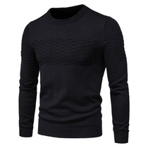 Marvel Venom European and American sweater men's simple knitwear autumn new round neck British pullover solid color all match knitwear