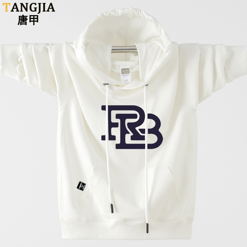 Hooded Sweatshirt, Pure Cotton, Loose Fit, Stylish Men's Spring/Summer Jacket, Thin Outerwear for Teenagers and Students