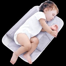 Baby side sleep block pillow baby side Sleep Pillow side pillow side flat head shape pillow head side sleep block pillow anti overflow milk pillow