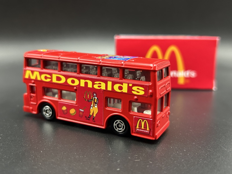 Tomy Tomica Mcdonald's Double-Decker Bus Co-Branded New Vehicle