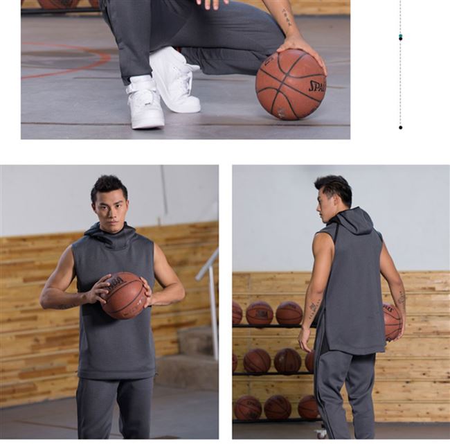 Áo vest thể thao nam mùa đông mới ngoài trời thoáng khí không tay rộng rãi thể thao cộng với áo len trùm đầu - Áo thể thao