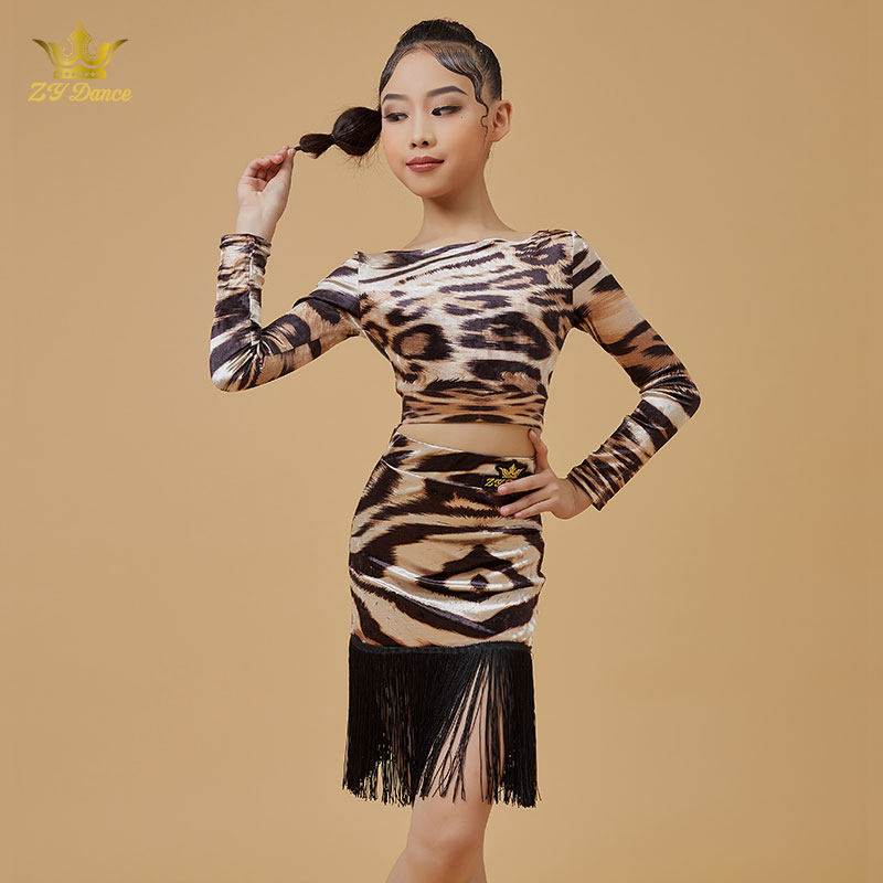 Autumn and winter New products Latin girls practice Gongfu Professional streaming SuBAO WEN Two-style performance match suit suit