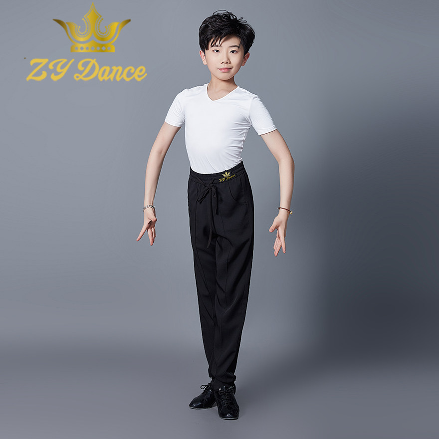 ZY DANCESUMMER SUMMER NEW LATIN DANCE SUIT MEN'S PRACTICE SUIT Costume Wear of Morden Dance National Dancing Boy-Taobao
