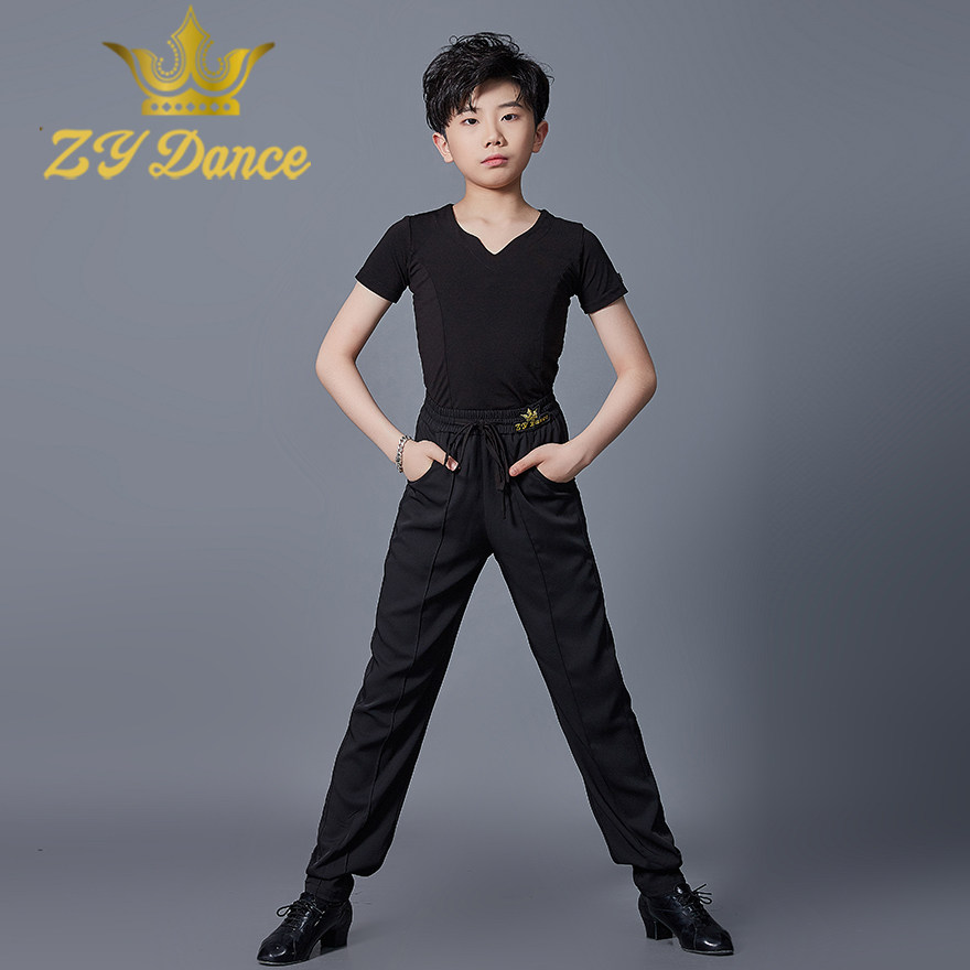 ZY DANCESUMMER SUMMER NEW LATIN DANCE SUIT MEN'S PRACTICE SUIT DANCE PERFORMANCE WEAR Morden Dance National Label